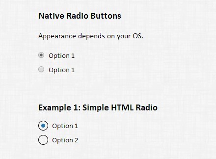 jQuery Simple HTML Radio